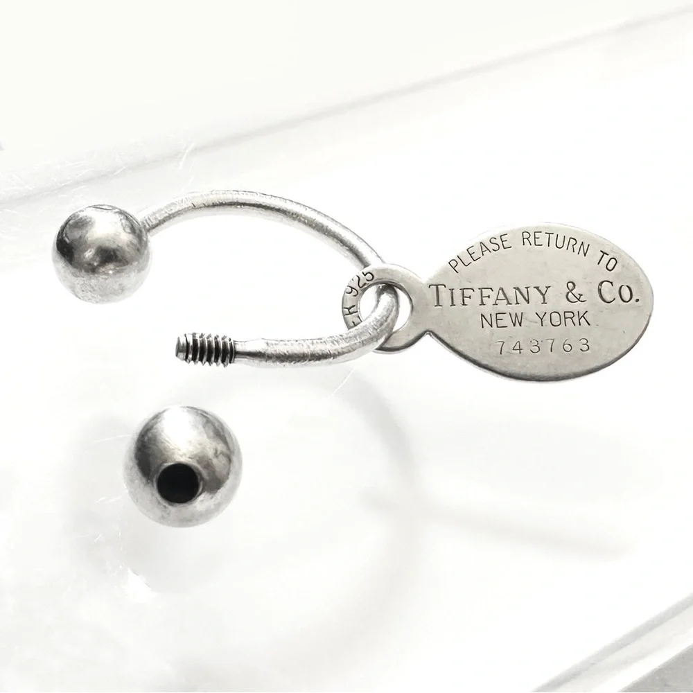 ❌SOLD❌ 💎 Tiffany & Co. Sterling Silver 'RETURN TO TIFFANY' Dog Tag Keyring - Picture 9 of 13
